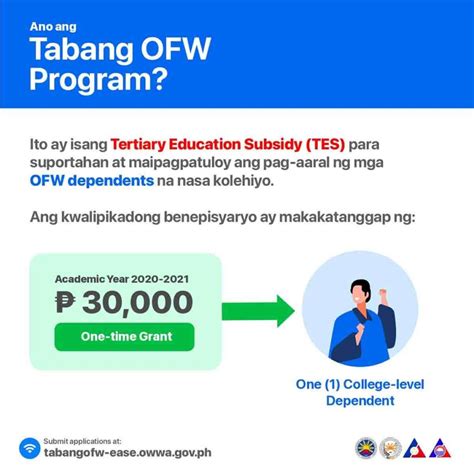 How to Avail Tabang OFW Scholarship for Dependents .